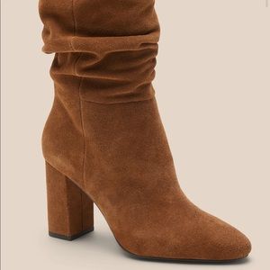 Banana Republic Midshaft Suede Slouchy Boot, color nutmeg, size 7.5. New.